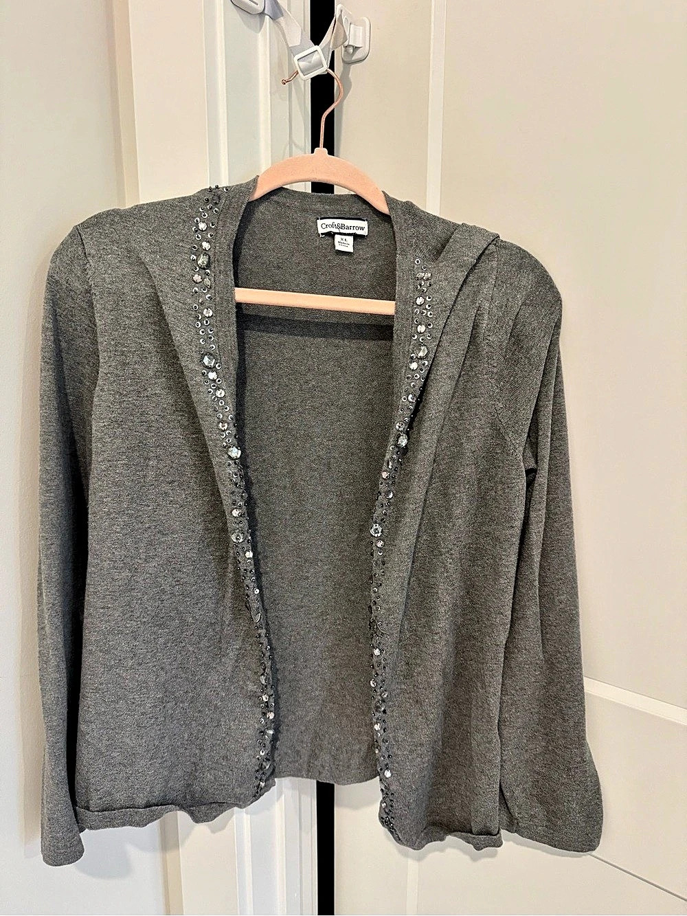 Croft&Barrow Women's Gray Cardigan Size XL Like New